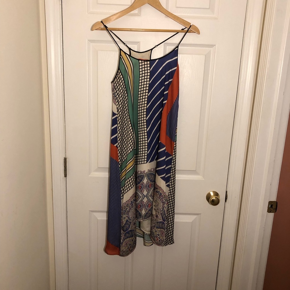 Clover Canyon Blue Green Asymmetrical Sundress